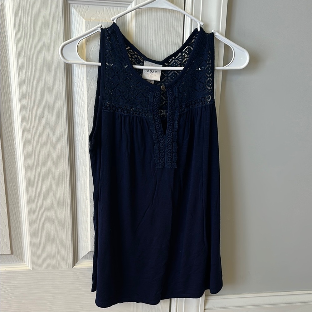 Knox Rose Blue Sleeveless Tank Top